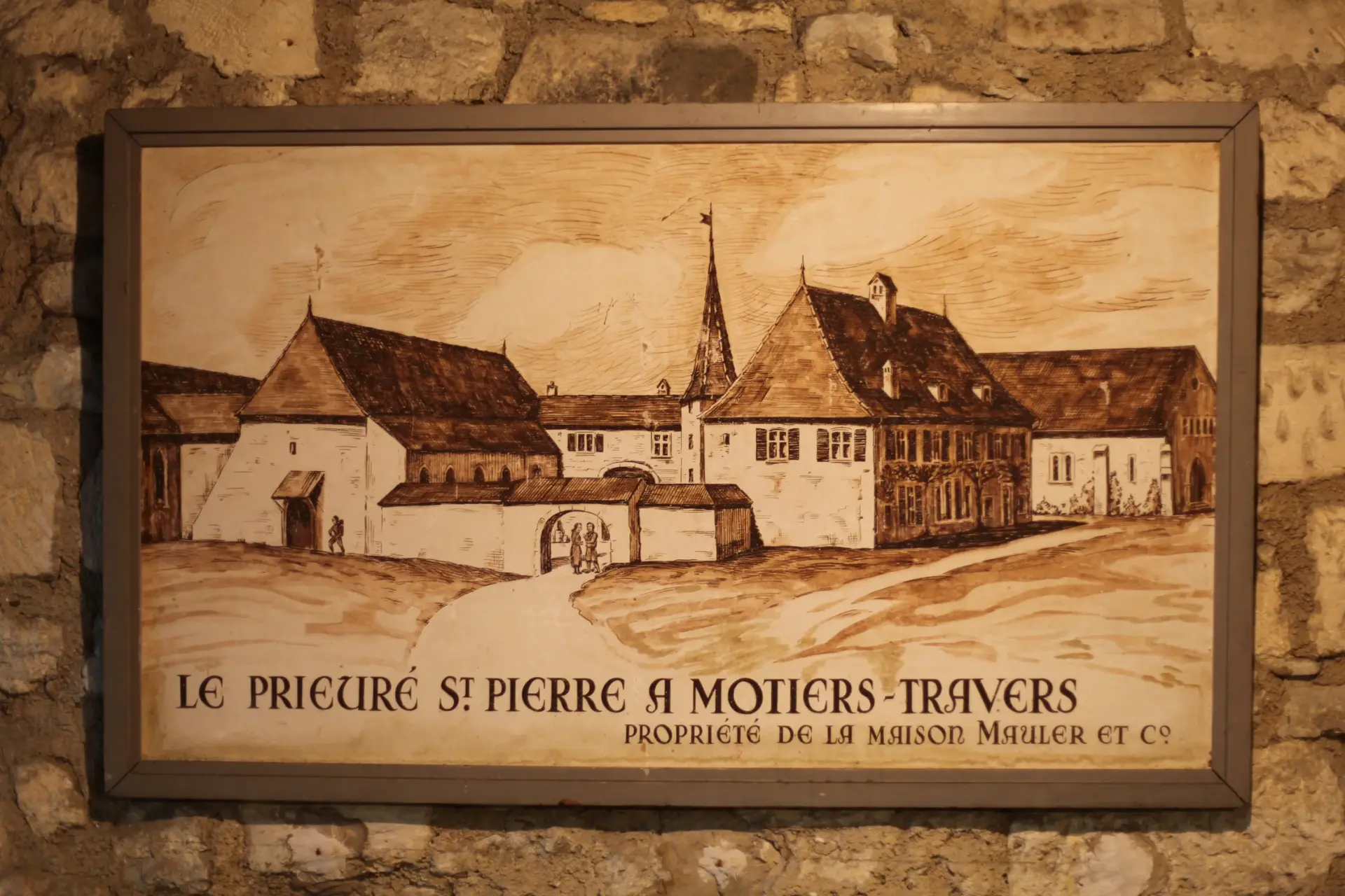Tableau ancien du Prieuré Saint-Pierre à Môtiers-Travers